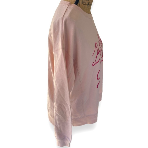 Wildfox Statement Sweatshirt But First Cocktails Small Pink Split Sides - Picture 6 of 13